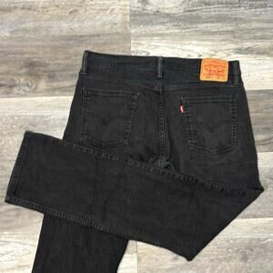 Levis 514 Red Tab Dark Wash Black Men 36x33 Classic Straight Stretch Denim Jeans